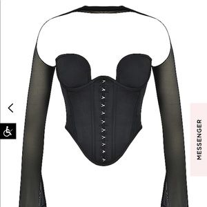 Black structured corset… size small